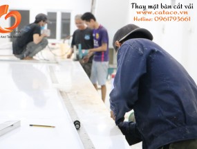 Qui trình thay mới mặt bàn cắt vải